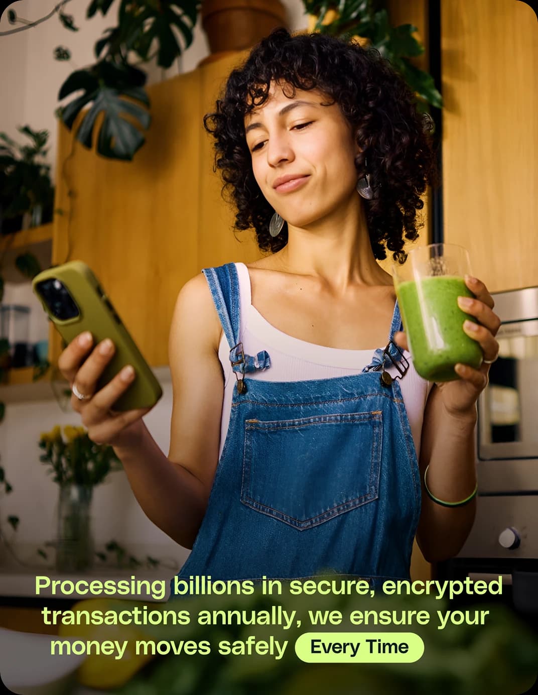 sixpay women drinking and watching phone